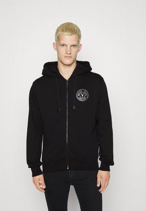 VEMBLEM FOIL - Zip-up sweatshirt - black/gun metal