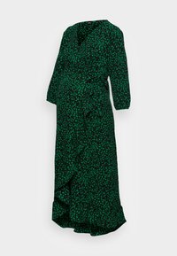 ONLY MATERNITY OLMLUXLEA WRAP CALF DRESS - Freizeitkleid - black