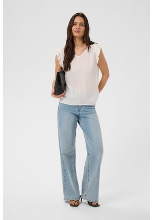 Kaffe, KACIARA AMBER SOLID SHORT SLEEVE - Blouse - chalk