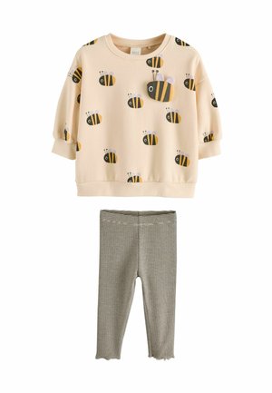 SET - Mikina - cream stripe bee