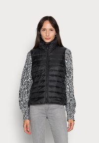 Marc O'Polo VEST STAND UP COLLAR FRONT ZIPPER - Colete - black