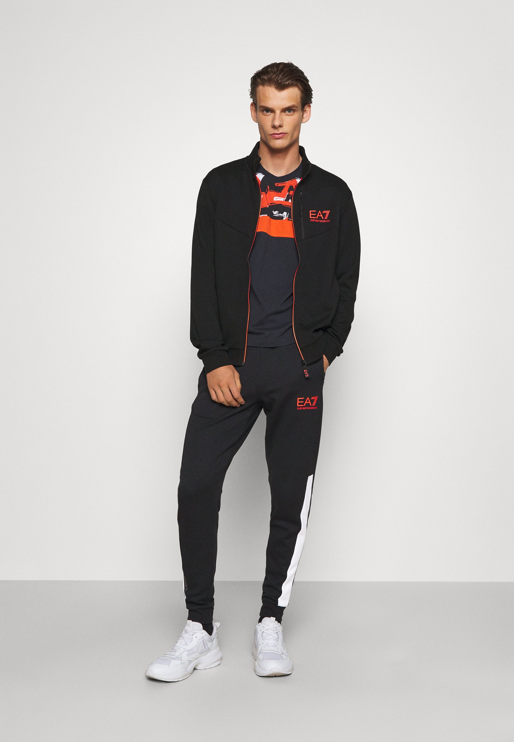 EA7 Emporio Armani Tuta - black/orange/nero - Zalando.it
