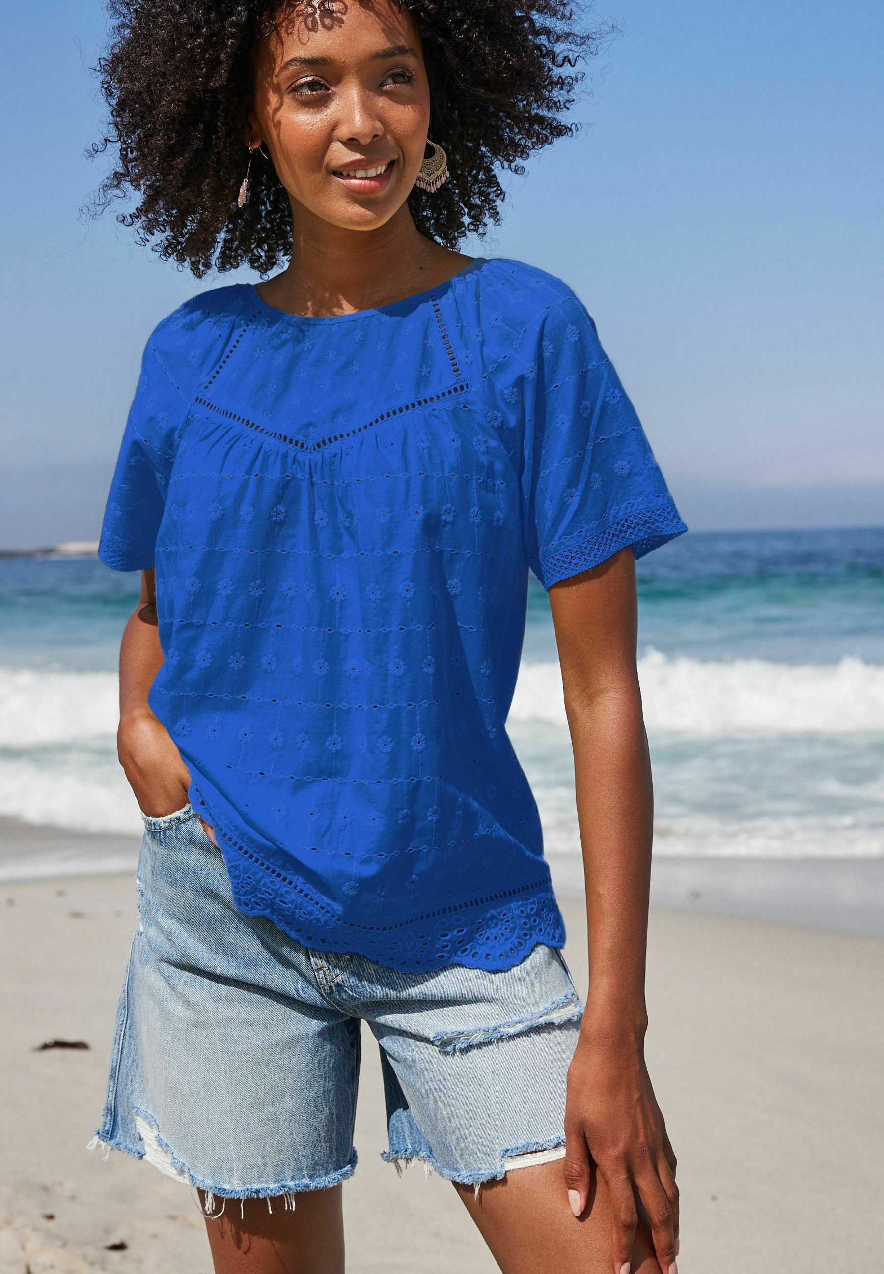 Next SHORT SLEEVE BRODERIE T SHIRT Bluse Cobalt Blue blau Zalando de Next SHORT SLEEVE BRODERIE T SHIRT Bluse Cobalt Blue blau Zalando de
