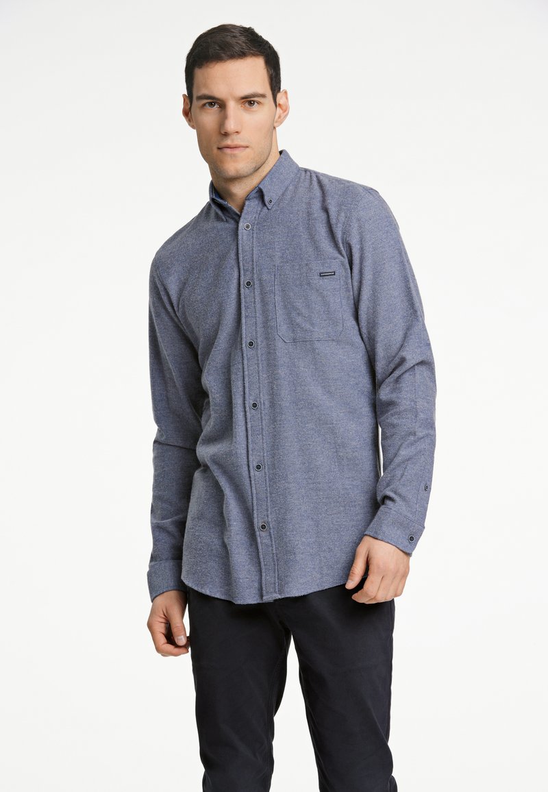 Lindbergh BRUSHED LS - Camicia - deep blue