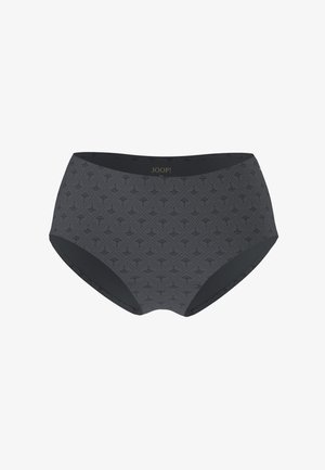 Slip a vita alta grigi con un delicato motivo geometrico. Vita elastica con dettaglio logo; realizzati in un materiale liscio e elastico.