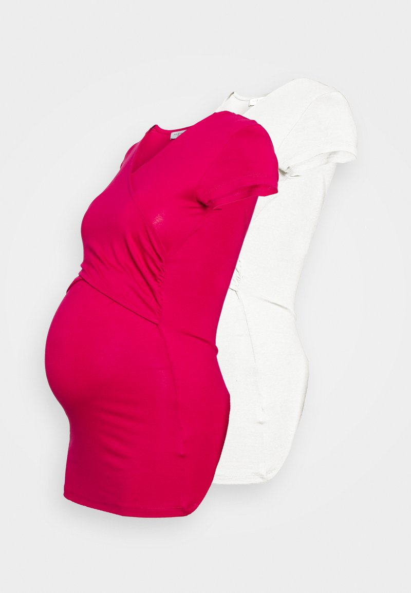 Envie de Fraise FIONA 2 PACK - T-shirt básica - off white/raspberry