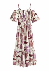 Next OFF SHOULDER STRAPPY SUMMER - REGULAR FIT - Rochie de zi - cream pink floral