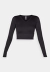 ONPFREE SHORT SEAM TOP - Topper langermet - black