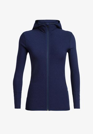MERINO DESCENDER LS ZIP HOOD - Zip-up sweatshirt - royal navy