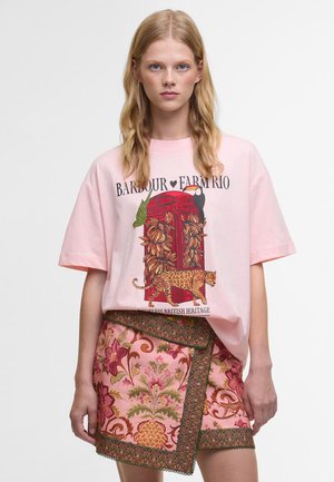Barbour BARBOUR FARM RIO MARIA CLARA T-SHIRT - Trükipildiga T-särk - rosa