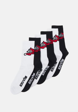 Icecream RUNNING DOG SOCKS 6PACK - Socks - black/white