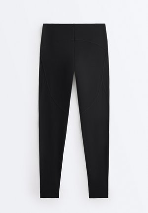 OYSHO, COMPRESSIVE HIGH RISE ANKLE-LENGTH BASIC - Tights - black