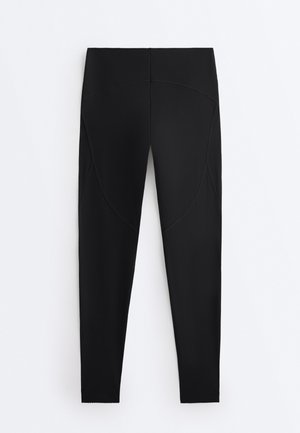 OYSHO, COMPRESSIVE HIGH RISE ANKLE-LENGTH BASIC - Leggings - black