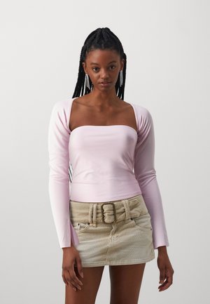 Gina Tricot SOFT TOUCH SQUARE NECK TOP - Μπλούζα με μακριά μανίκια - pink lady