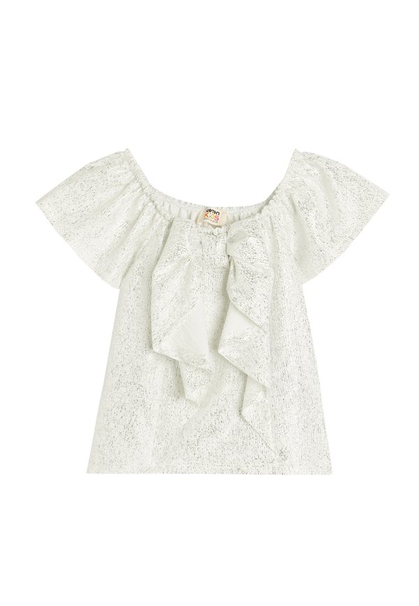 GLITTERY RUFFLE  - T-Shirt print - beige