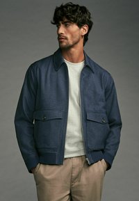 Next TEXTURED REGULAR FIT - Jachetă subțire - blue navy