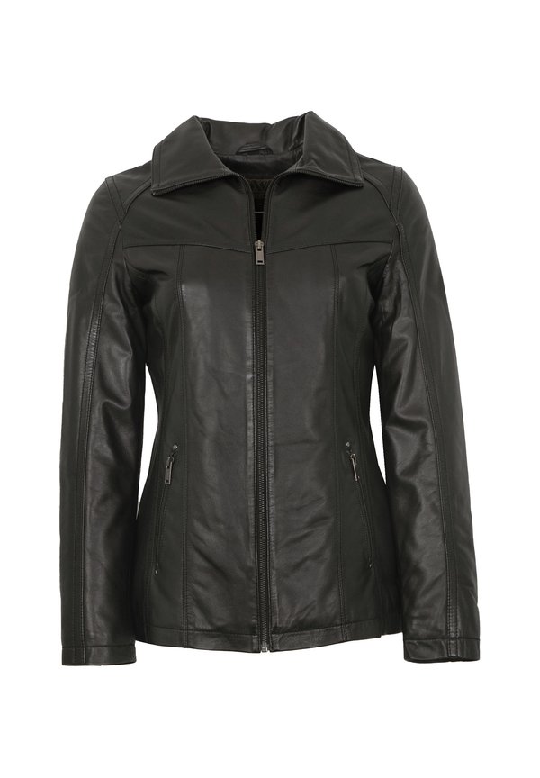 ALICIA-E - Lederjacke - schwarz