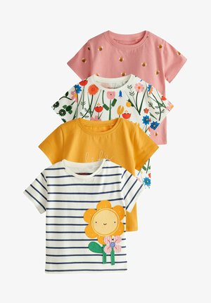 SHORT SLEEVE 4 PACK - T-shirt imprimé - yellow