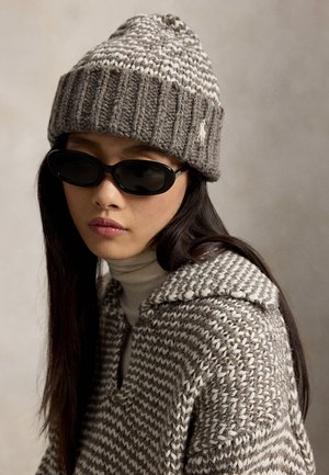 Polo Ralph Lauren, MARIN HAT COLDWEATHER - Плетена шапка - grey/cream