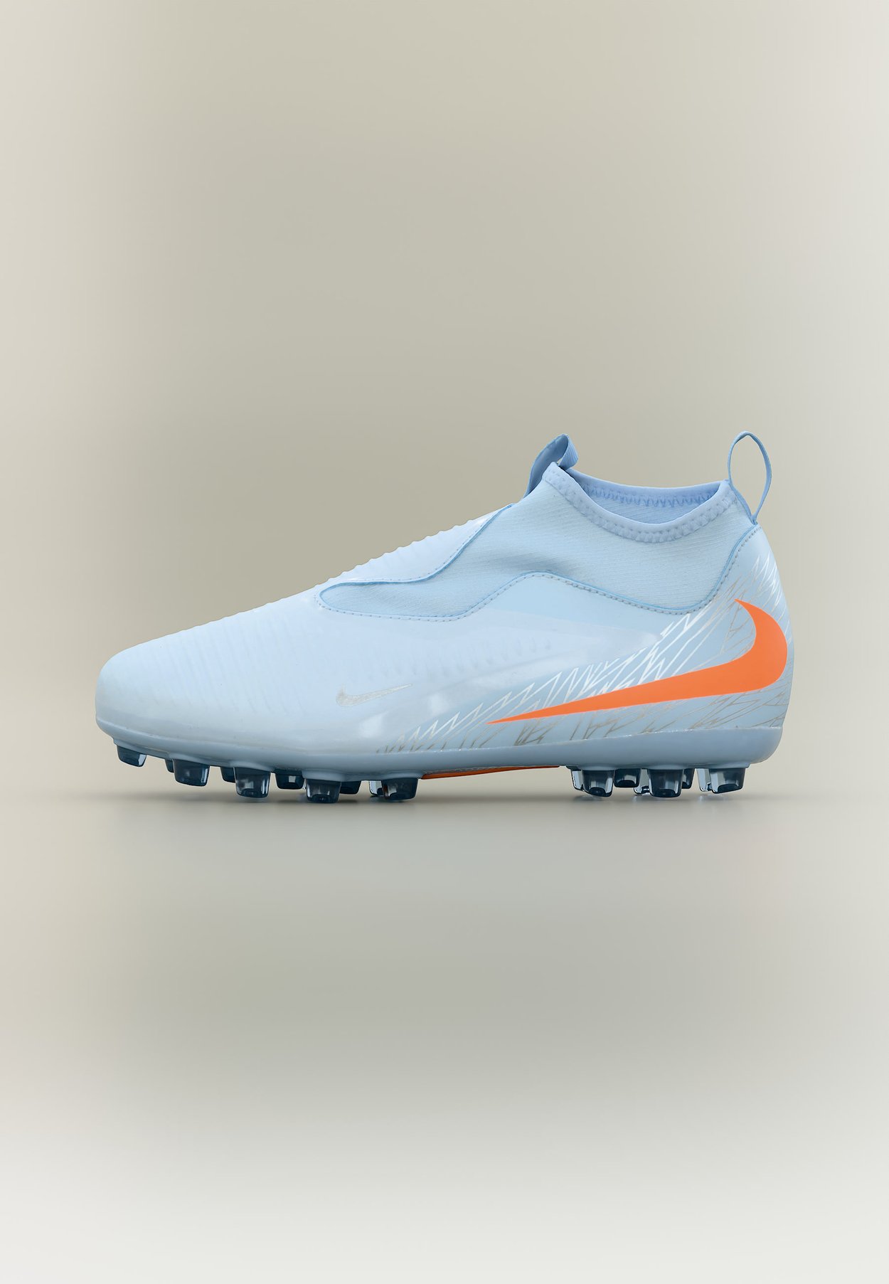 Nike PHANTOM 6 HIGH ACADEMY AG UNITED UNISEX - Football boots artificial grass - blue tint/total orange/chrome
