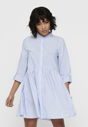 ONLY, ONLDITTE LIFE  3/4  - Vestido camisero - cloud dancer/blue