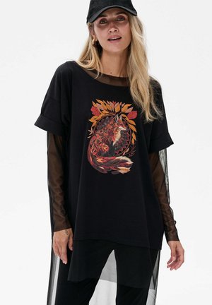 LIZI - T-shirt à manches longues - black