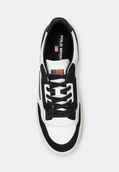 Polo Ralph Lauren PS300 LEATHER-SUEDE SNEAKER UNISEX - Αθλητικά παπούτσια - black/deckwash white