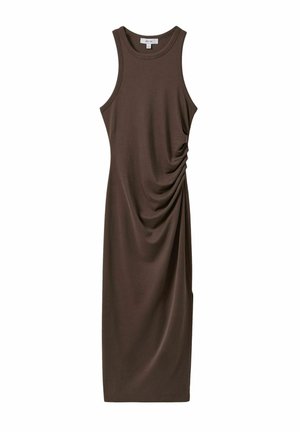 Reiss LOLA RUCHED BODYCON MIDI - Pārliekama kleita - mocha