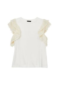 MANICHE AD ALETTA  - T-shirt con stampa - bianco
