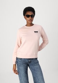 KARL LAGERFELD OVERSIZED EMBROIDERED SUNGLASSES - Camisola - rose smoke