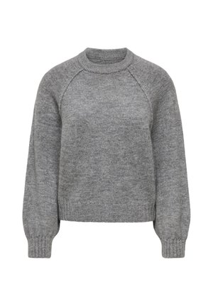 JDY, JDYMERRIN L/S ON BATWING PULLOVER KNT - Pullover - medium grey melange