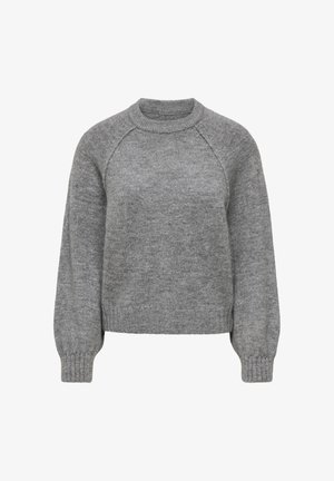 JDY, JDYMERRIN L/S ON BATWING PULLOVER KNT - Pullover - medium grey melange