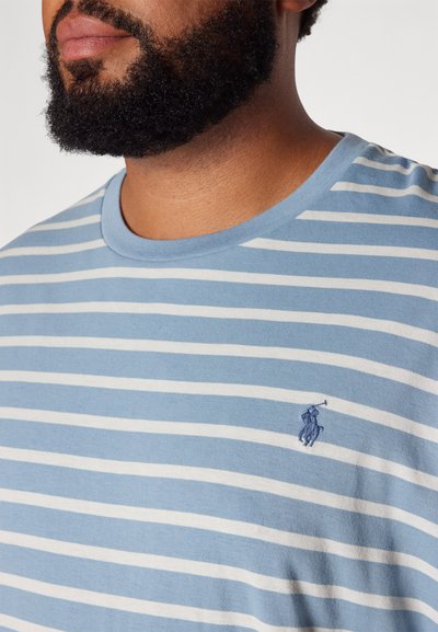 Polo Ralph Lauren Big & Tall STRIPED JERSEY CREWNECK T-SHIRT - Tricou cu imprimeu - vessel blue/nevis