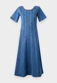 Object OBJLORAY LONG DRESS - Vardagsklänning - medium blue denim