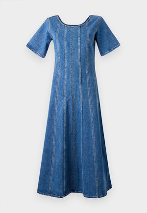 Object OBJLORAY LONG DRESS - Vestido informal - medium blue denim