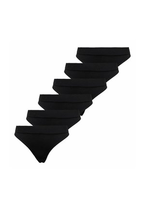 6ER PACK - VICKY - Tanga - schwarz