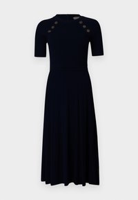 SNAP MIDI - Stickad klänning - midnight blue