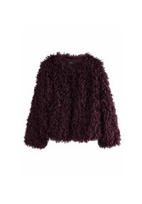 REGULAR FIT - Bunda z umělé kůže - berry red