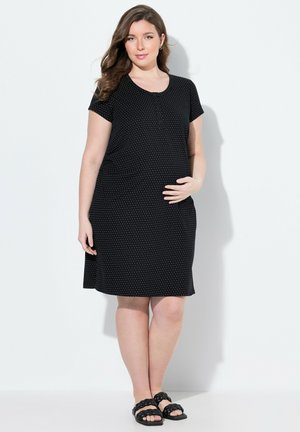 BELLIEVA RAFFUNG HALBARM - Robe en jersey - black