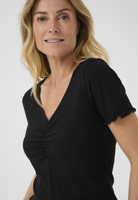 Cream RIBBA V-NECK - Základné tričko - pitch black