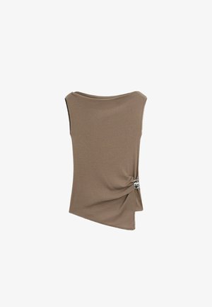 Massimo Dutti, Top - mottled brown
