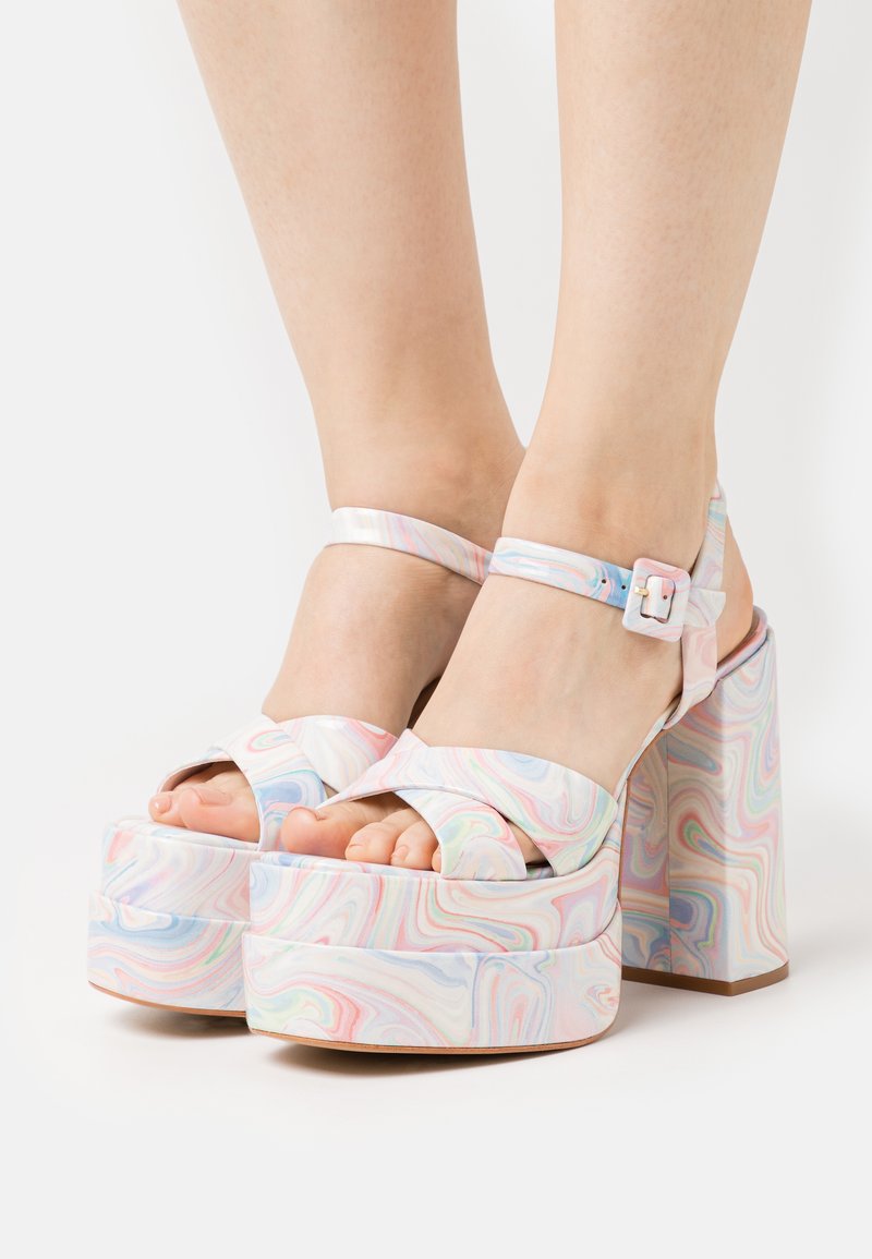 ALDO GISELL FLOAM Platform sandals pastel multi/blue Zalando.ie