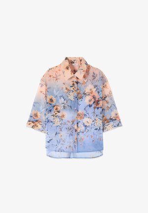 Oltre, CAMICIA BOXY FANTASIA - Camicia - azzurro