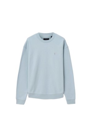 Felpa azzurro chiaro realizzata in tessuto morbido, con scollo rotondo, maniche lunghe e un piccolo dettaglio logo sul petto.