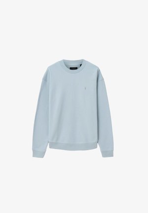 Felpa azzurro chiaro realizzata in tessuto morbido, con scollo rotondo, maniche lunghe e un piccolo dettaglio logo sul petto.