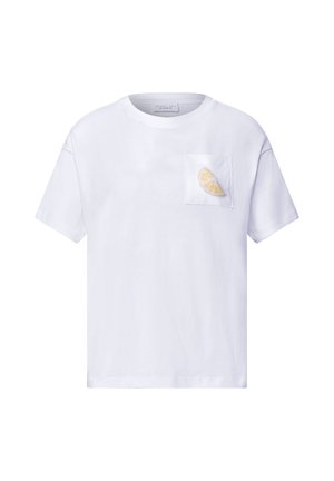 Street One Studio, T-SHIRT MIT RUNDHALS UND PERLENDETAIL - Camiseta estampada - white