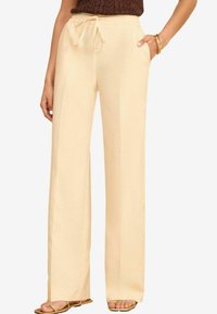 Love & Roses ELASTICATED WAIST WIDE TAILORED  - Kelnės - ivory white