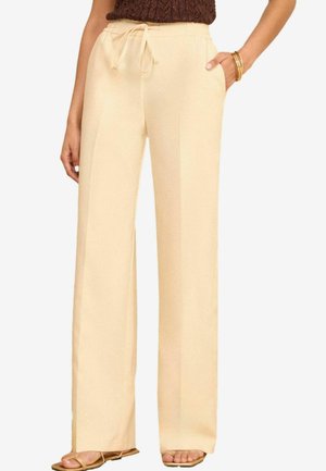 Love & Roses ELASTICATED WAIST WIDE TAILORED  - Kalhoty - ivory white