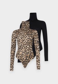 JXGIGI HIGH NECK 2 PACK - Top s dlhým rukávom - black