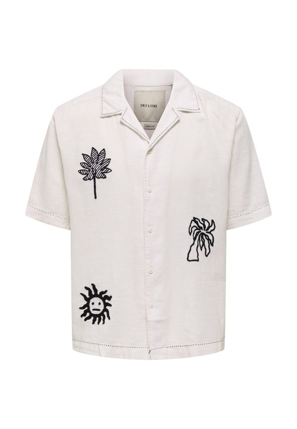CAIDENLY EMBROIDERY SS RESORT - Shirt - weiß